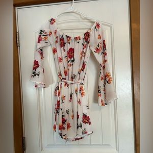 Women’s floral romper - off the shoulder
